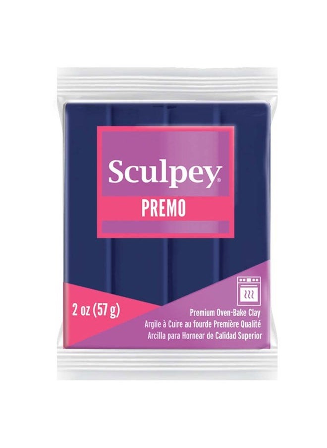 Premo Polymer Oven-Bake Clay, Ultramarine Blue Hue, Non Toxic, 2 oz. bar, Great for jewelry making, holiday, DIY, mixed media and more. Premium clay Great for clayers and artists.