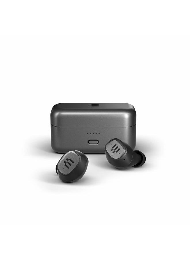 GTW 270 Wireless Gaming Earbuds, Bluetooth, Noise Reducing Closed Design, Dual Mics, Ergonomic Fit, IPX 5 Water Resistant, Portable Charging Case, 20 Hours of Playtime,Black/Silver/Grey