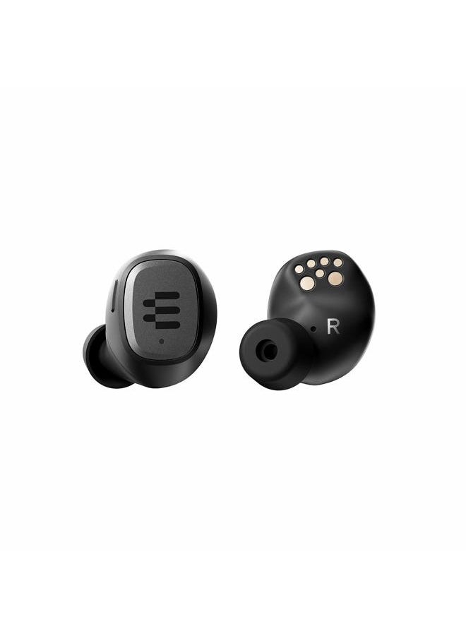 GTW 270 Wireless Gaming Earbuds, Bluetooth, Noise Reducing Closed Design, Dual Mics, Ergonomic Fit, IPX 5 Water Resistant, Portable Charging Case, 20 Hours of Playtime,Black/Silver/Grey