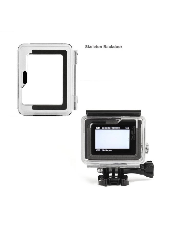 Backdoor Case Cover Kit for GoPro Hero 3+ Hero 4 Standard Waterproof Housing Case (Standard Backdoor + Skeleton Backdoor + LCD Touch Backdoor) - Standard Size Backdoor
