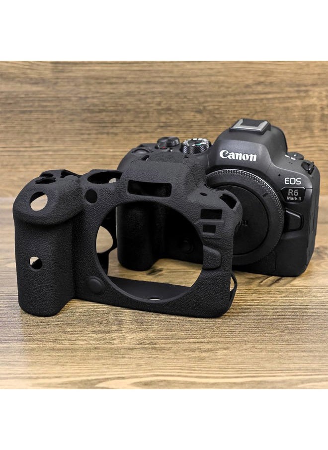 EOS R6 Camera Case, Silicone Protective Case for Canon EOS R6 Digital Camera - Black