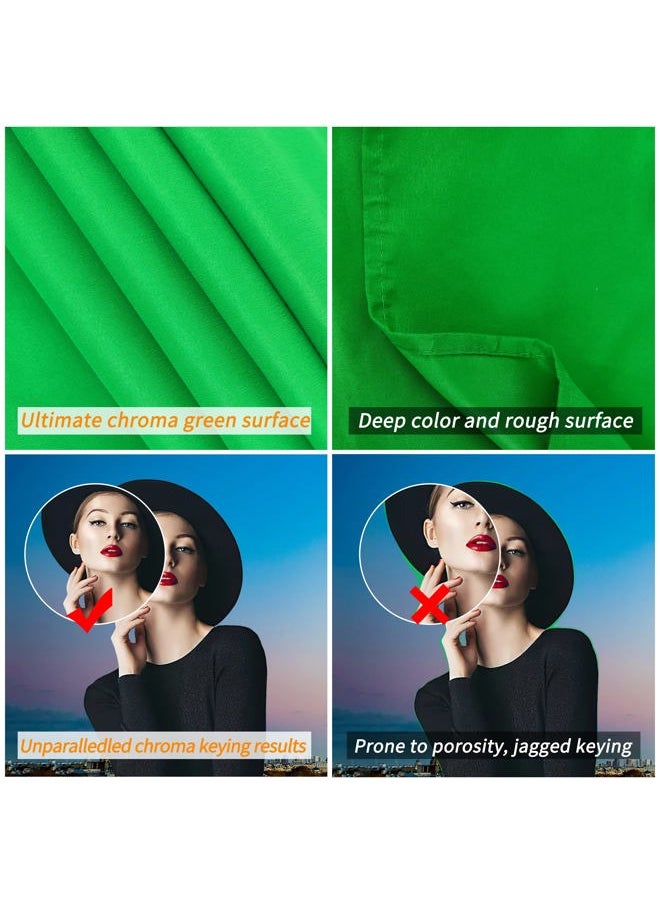 Green Screen Backdrop Background - 7x10FT Photography Backdrop Photo Background Screen for Video Recording Greenscreen Picture Photoshoot