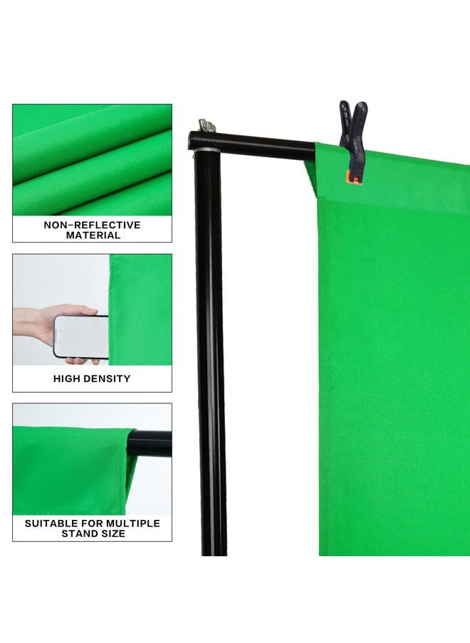 Green Screen Backdrop Background - 7x10FT Photography Backdrop Photo Background Screen for Video Recording Greenscreen Picture Photoshoot