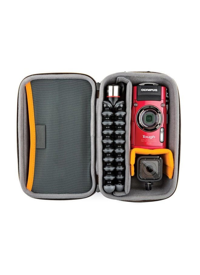 Hardside CS 60 Case for Small Drone, Mirrorless Cameras or 2 Action Cameras, 1-2 Lenses, Accessories, 14.00 x 8.51 x 22.71 cm, Black