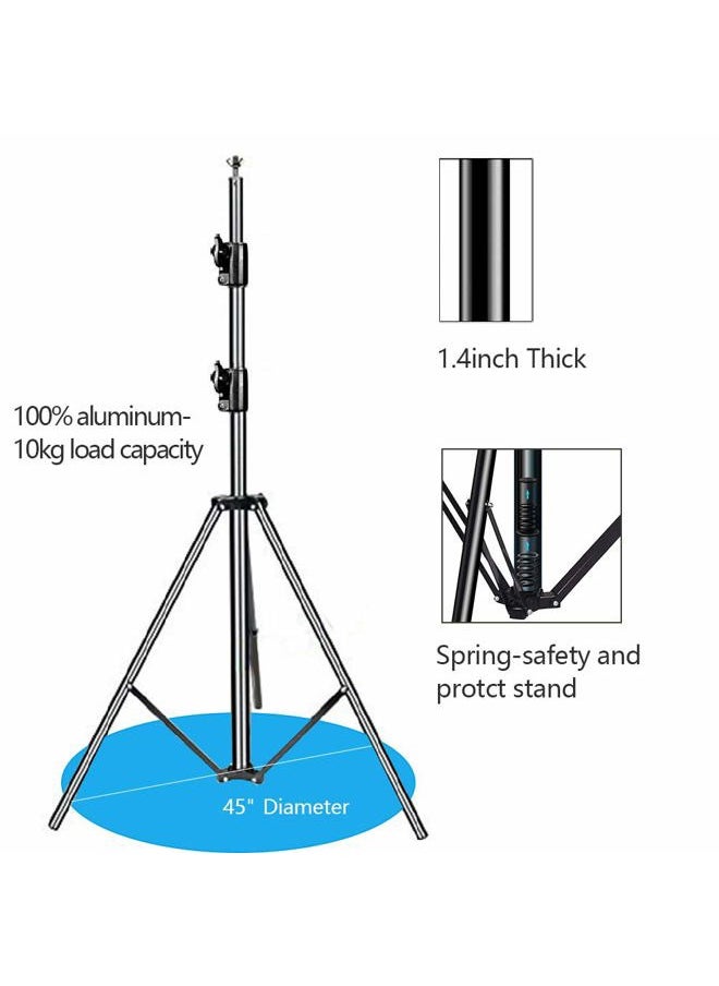 Photo Video Studio 12ft (W) x 10ft (H) Heavy Duty Adjustable Photography Backdrop Stand Background Support System Kit with Carry Bag