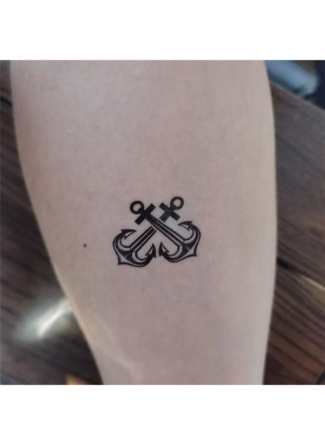 Anchor Ship Temporary Tattoo Sticker Waterproof Adult Men Women Hand Arm Shoulder 15X11cm Set of 2 (SF6106)