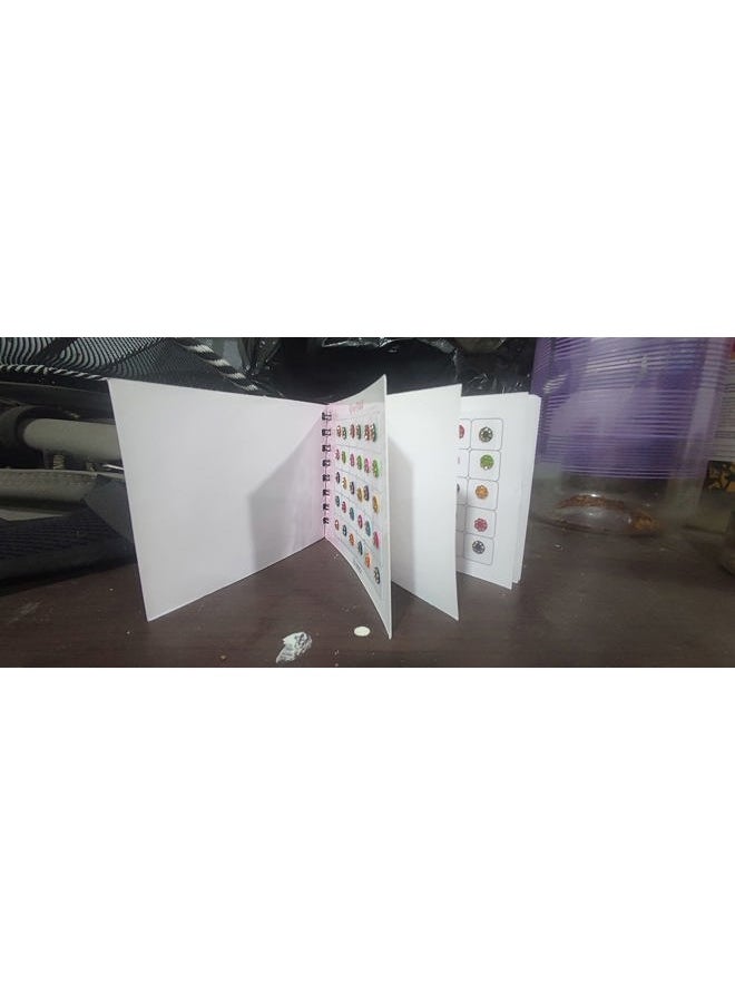 Women Fashion Premium Spiral Book 120 Round bindis | Multicolored | Red | Black | Maroon | Bindi with Crystals - Bridal Forehead Decor / Belly Decor / Stickers for crafts / Temporary Tattoo / Body Art