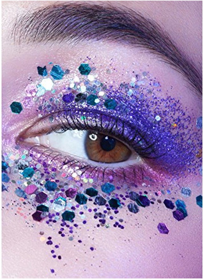Mermaid Glitter - 10g Chunky Face, Hair, Eye & Body Glitter for Women. Rave & Festival Accessories