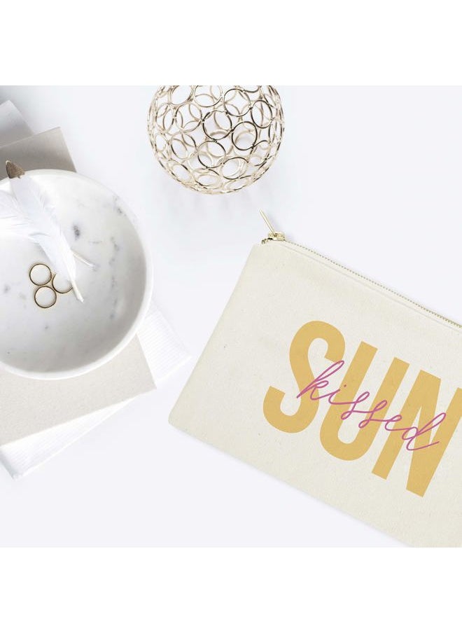 Sunkissed Summer Beach Cosmetic Bag and Travel Make Up Pouch