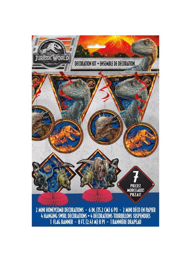 amscan Party Decoration Kit | Jurassic World 2 | 7 Pcs