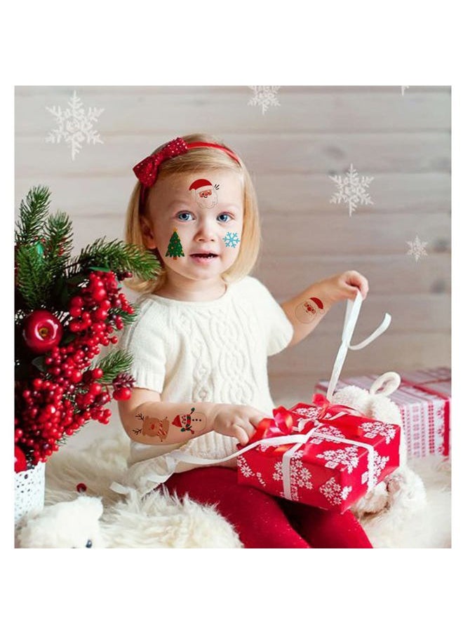 Christmas Temporary Tattoos for Kids, 12 Sheets Christmas Holiday Fake Tattoos for Baby Boys Girls Xmas Party Gifts Crafts Decoration