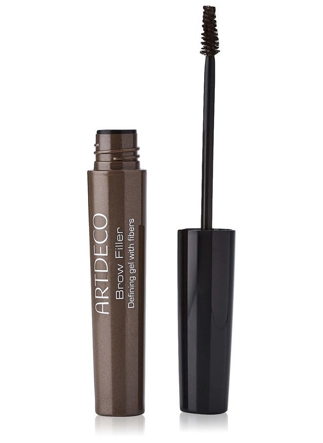 Brow Filler - Brown N03 - Make Brows Fuller & Thicker - Tinted Gel Shapes, Defines & Fixes in Place - Mini Brush for Easy Application - Eyebrow Gel - Eye Makeup - 0.24 Fl Oz