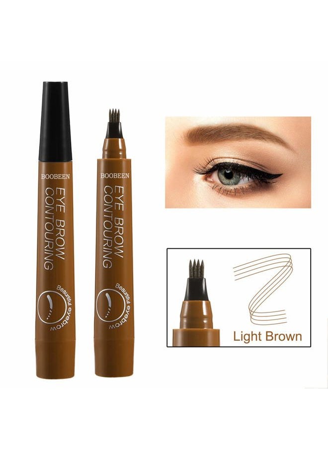 Waterproof Eyebrow Pen - Microblading Eyebrow Pencil with a Micro-Fork Tip Applicator - Creates Natural Looking Brows Makeup Effortlessly