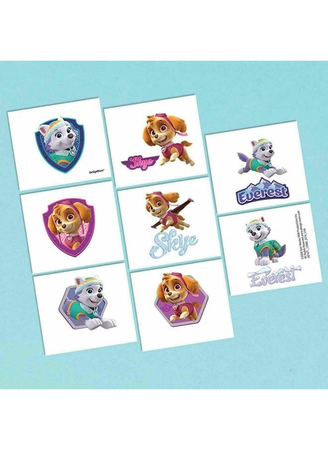 amscan 397471 Paw Patrol Girls Temporary Tattoos Birthday Party Favors Supplies, Multicolor, 2