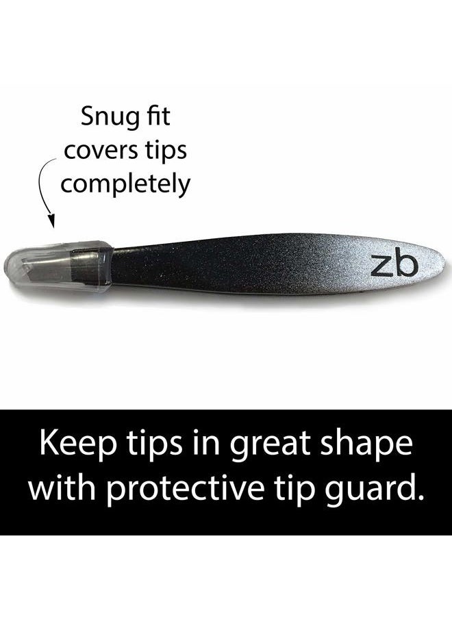 Mini Slant Tweezers - Best Tweezers for Eyebrow, Facial Hair Removal and your Precision Needs (Midnight Ombre)