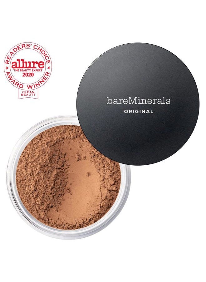 Original Loose Powder Foundation SPF 15, Lightweight Mineral Loose Powder Foundation Makeup, Buildable Coverage, Talc Free, Vegan (Tan 19)