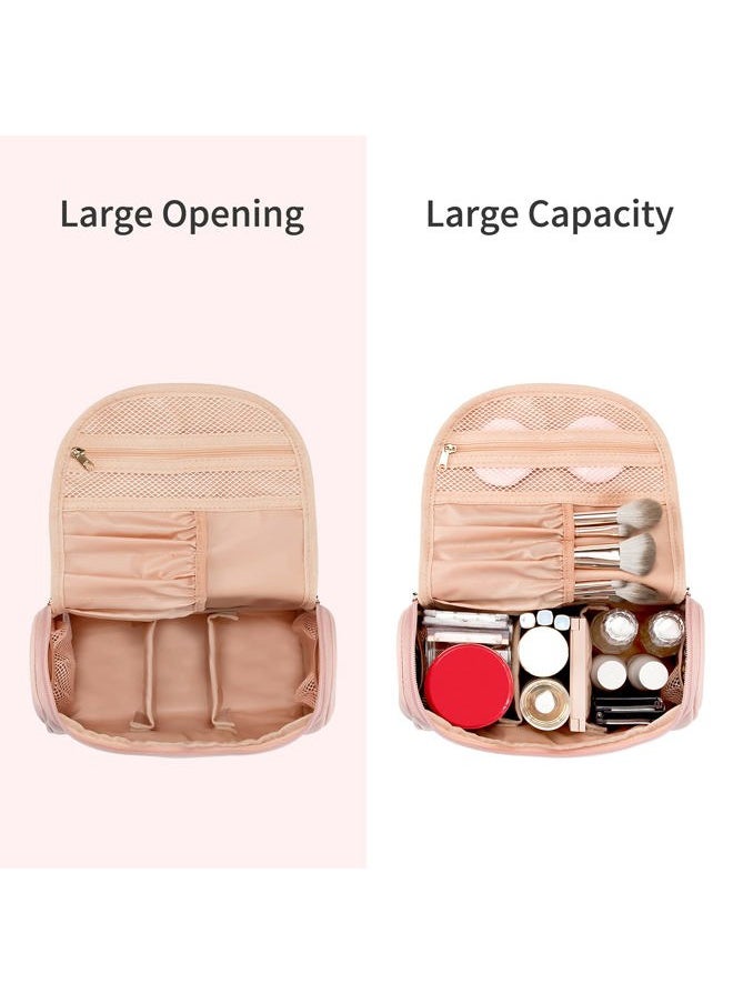Travel Makeup Bag, Toiletry Bag for Women Large Capacity Makeup Organizer Bag Vegan Leather Makeup Brush Organizer Waterproof Cosmetic Bags for Women