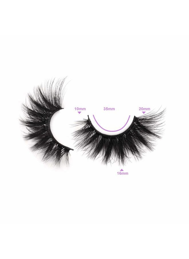 False Eyelashes Fluffy Mink Lashes 20 MM Long False Lashes 9D Cat-eye Volume Faux Mink Lashes Pack 8 Pairs by FANXITON