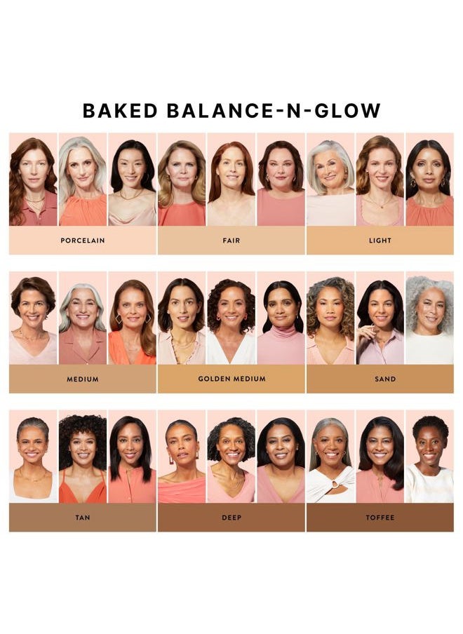 Baked Balance-N-Glow Illuminating Foundation - Sand - Buildable Sheer to Light Coverage - Satin Finish