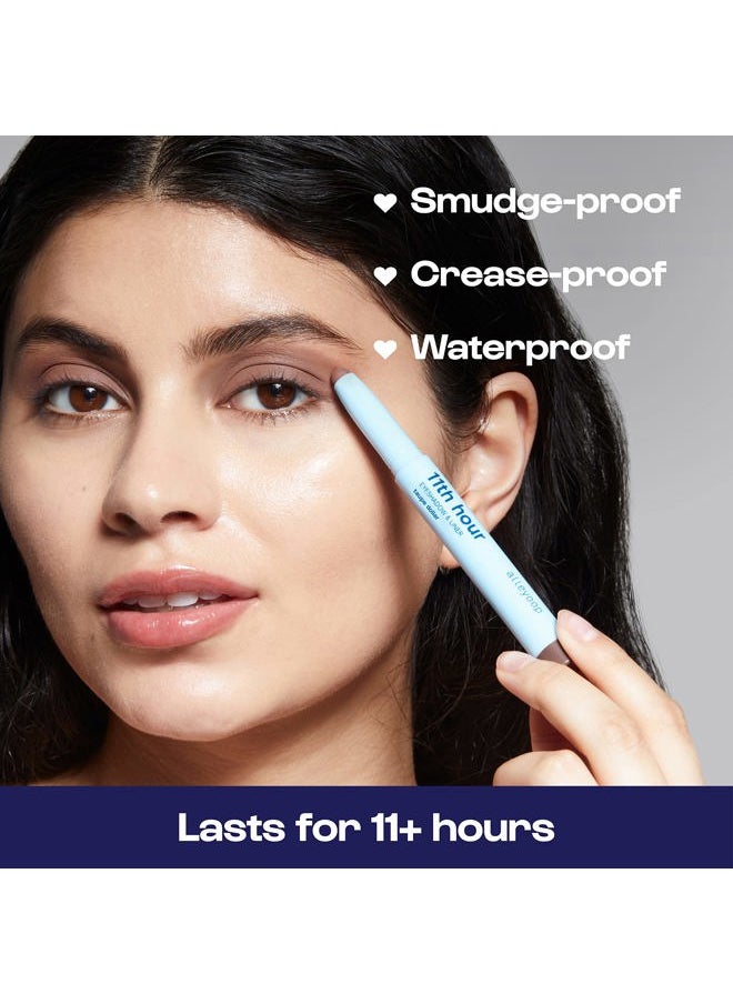 11th Hour Waterproof Cream Eyeshadow Stick – Long-Lasting Eye Shadow Pencil & Eyeliner, Cream to Powder Stick & Highlighter – Smudge-Proof Eyeshadow Matte, Taupe Dollar Matte