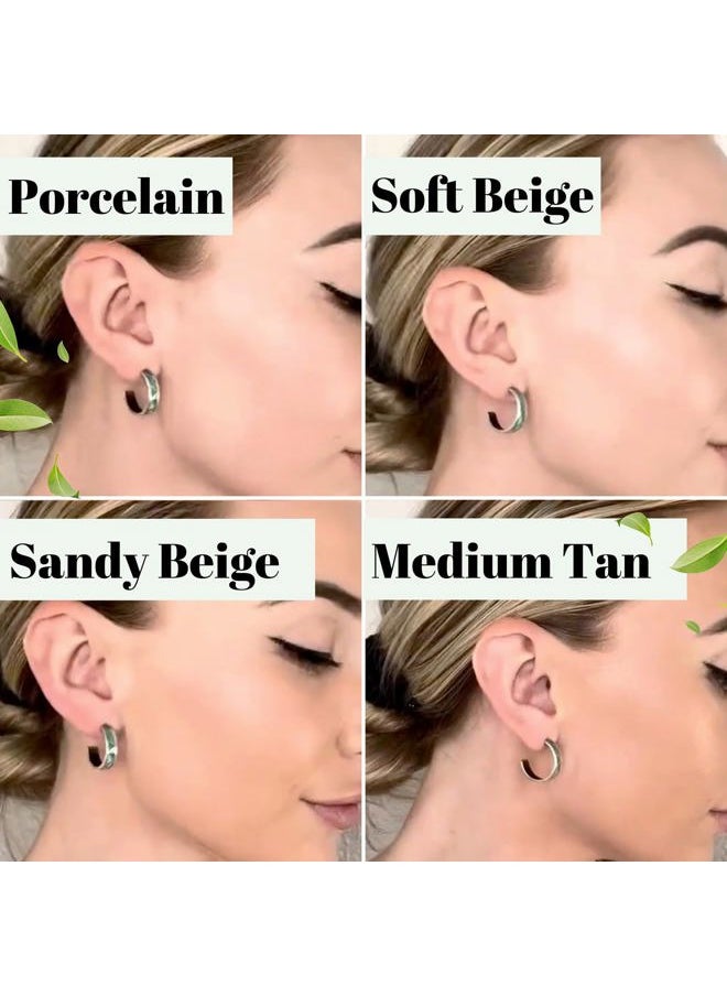 : Better'n Ur Skin Liquid Foundation (SOFT BEIGE) - Natural, Organic, Vegan, Cruelty-Free - Gluten-Free Beauty with Buildable Coverage and Palm-Free Luxury - 1 oz