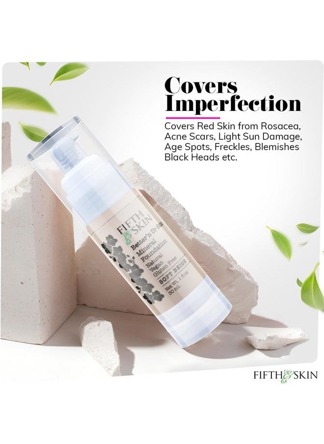: Better'n Ur Skin Liquid Foundation (SOFT BEIGE) - Natural, Organic, Vegan, Cruelty-Free - Gluten-Free Beauty with Buildable Coverage and Palm-Free Luxury - 1 oz