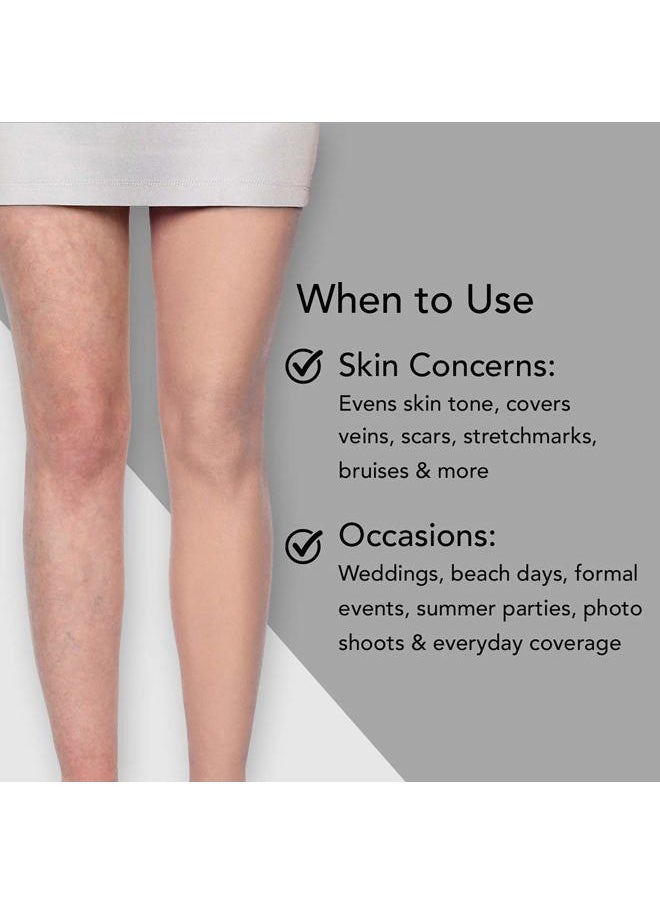 Leg and Body Makeup Foundation with SPF 25, 25W Light Sand, 3.4 Fl. Oz.
