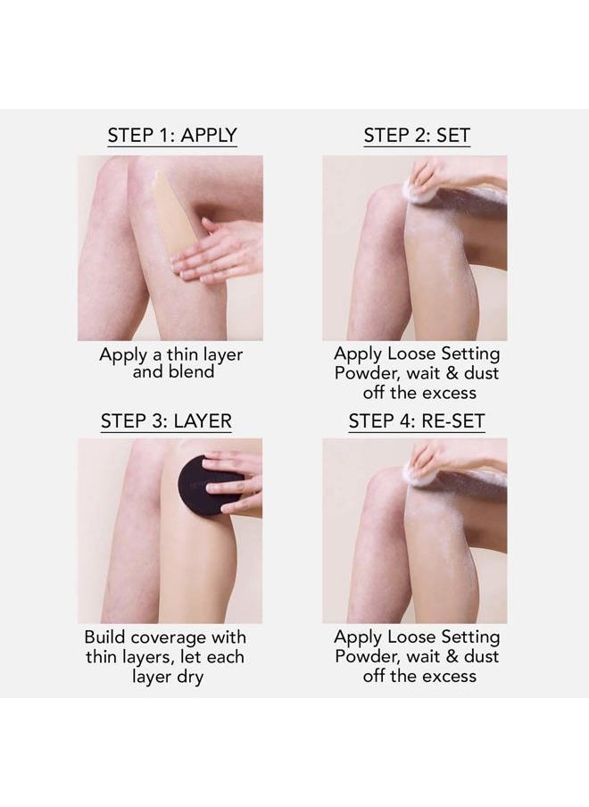 Leg and Body Makeup Foundation with SPF 25, 25W Light Sand, 3.4 Fl. Oz.