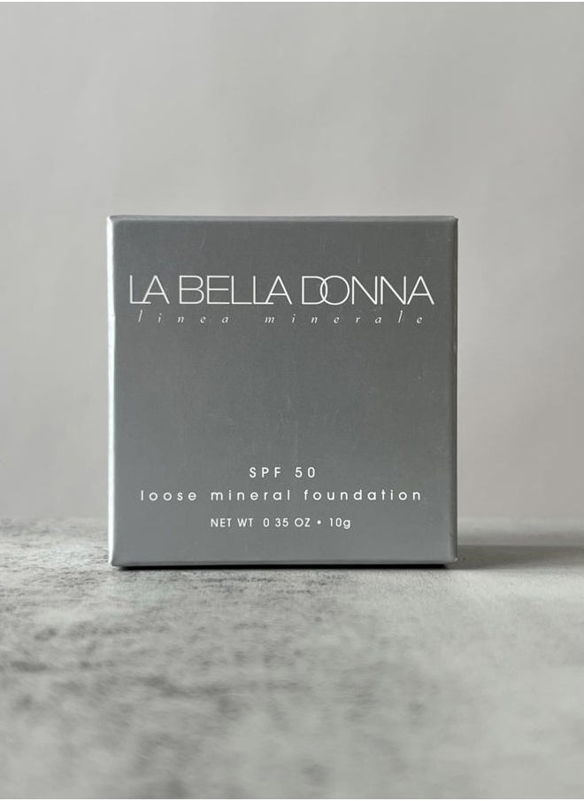 Loose Mineral Foundation, Non-Chemical SPF50, Only 4 Ingredients, Reef-Safe, Non-Nano, Natural Mineral Makeup with Sun Protection | 10g | Crema