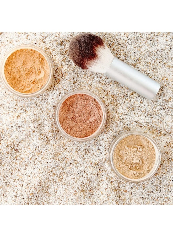 Loose Mineral Foundation, Non-Chemical SPF50, Only 4 Ingredients, Reef-Safe, Non-Nano, Natural Mineral Makeup with Sun Protection | 10g | Crema