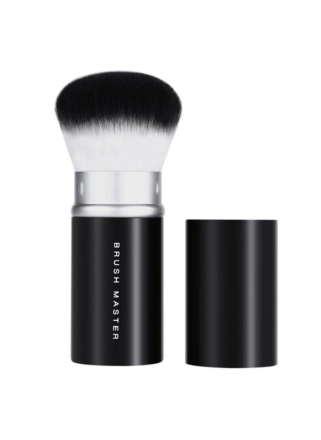 Retractable Kabuki Makeup Brush for Blush, Bronzer, Foundation, Powder, Travel Face Cosmetic Brush
