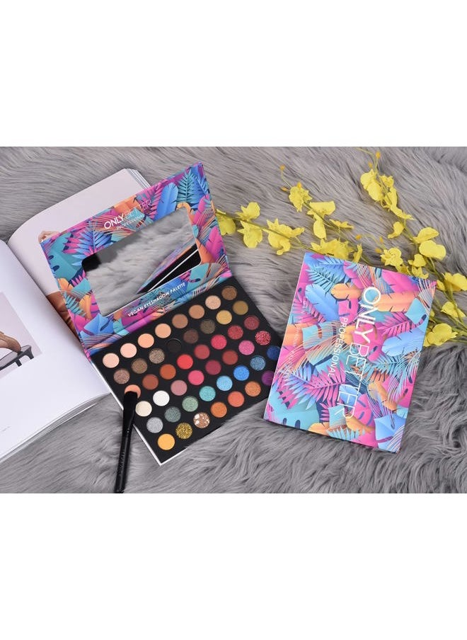 Eyeshadow Palette Glitter 48 Colors Bright Colorful Shimmer Eye Shadow Makeup Palette High Pigmented Metallic Color Eye Shadow Powder Easy To Blend Rainbow Sparkle Glitter Eyeshadow Pallet