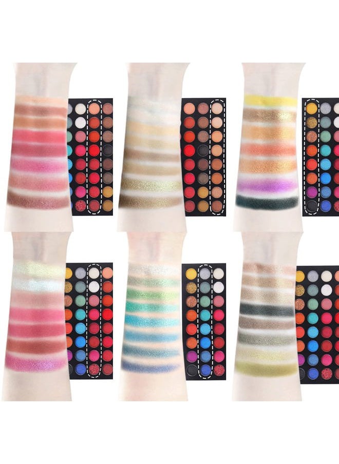 Eyeshadow Palette Glitter 48 Colors Bright Colorful Shimmer Eye Shadow Makeup Palette High Pigmented Metallic Color Eye Shadow Powder Easy To Blend Rainbow Sparkle Glitter Eyeshadow Pallet