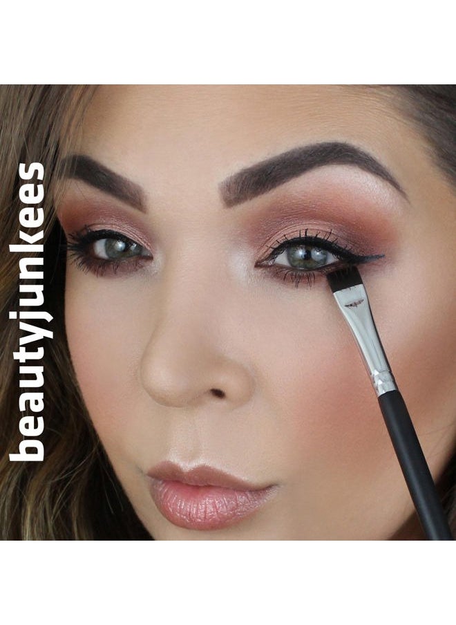 Flat Definer Eyeliner Brush Small Makeup Brush - Flat Makeup Brush for Sharp Defined Eye Liner Makeup Application, Small Flat Concealer Brush for Eyebrows Shaping, Eyeshadow, Powder, Gel, Cream