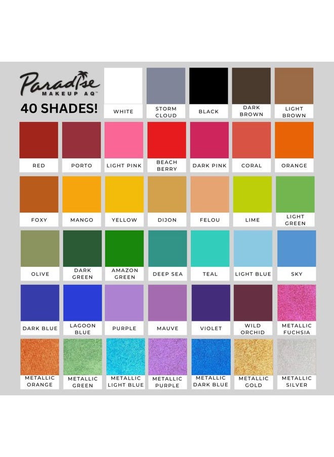 Makeup Paradise Makeup AQ Refill Size | Stage & Screen Performance, Face & Body Painting, Beauty, Cosplay, and Halloween | Water Activated Face Paint, Body Paint .25 oz (7 ml) (LAGOON BLUE)