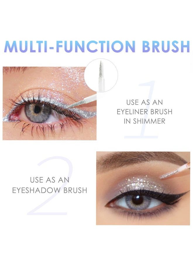 Glittering Liquid Eyeshadow, Quick-Drying, Crease Resistant, Creates High-Impact Shimmer Diamond Glow Eye Looks, Precise Applicator, 05 Champagne Shimmer