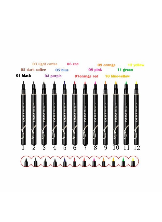 Cat Eye Makeup Waterproof Neon Colorful Liquid Eyeliner Pen Make Up Comestics Long-lasting Black Eye Liner Pencil Makeup Tools (blue)