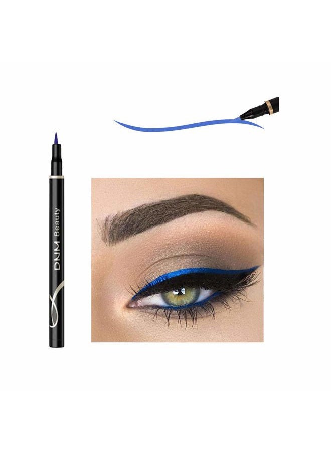 Cat Eye Makeup Waterproof Neon Colorful Liquid Eyeliner Pen Make Up Comestics Long-lasting Black Eye Liner Pencil Makeup Tools (blue)