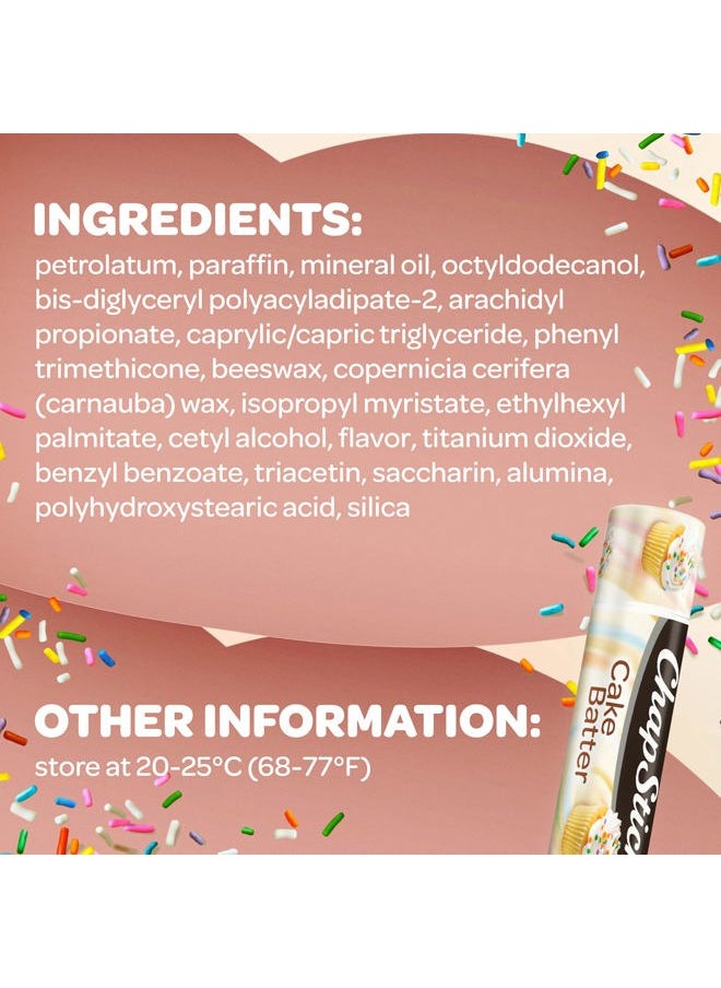 Cake Batter Limited Edition Flavored Lip Balm Tubes - 0.15 Oz (Pack of 3)