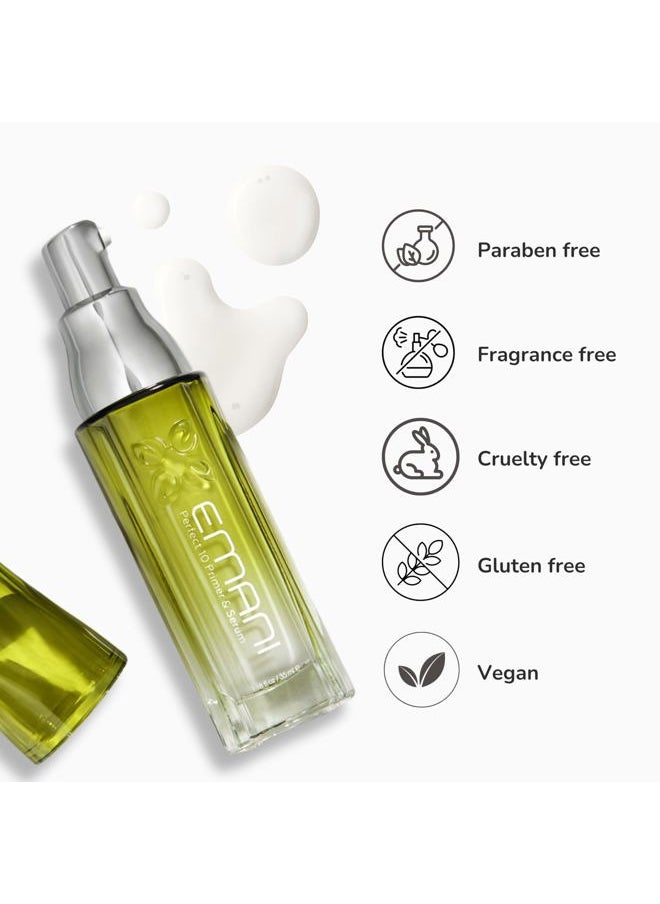 EMANI Vegan Cosmetics Perfect10 Primer Serum, 1.35 Fluid Ounce