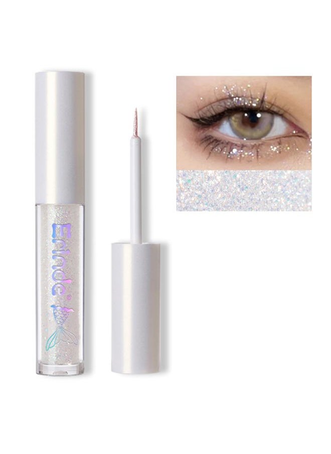 Liquid Glitter Eyeshadow Eyeliner, Korean Makeup Tear Drop, Shimmer Metallic, Lightweight Waterproof Long Wearing, Loose Glitter Glue for Crystals Eye Glitter Christmas Makeup, Colorful Sequins