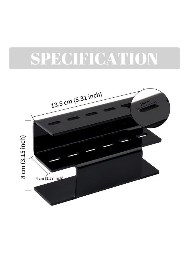 Lash Extension Supplies GEMERRY Tweezer Holder Tweezer Stand for Eyelash Extension Supplies Accessories Tools Acrylic Display Storage 6 Pcs Tweezers Shelf Holder (Black)