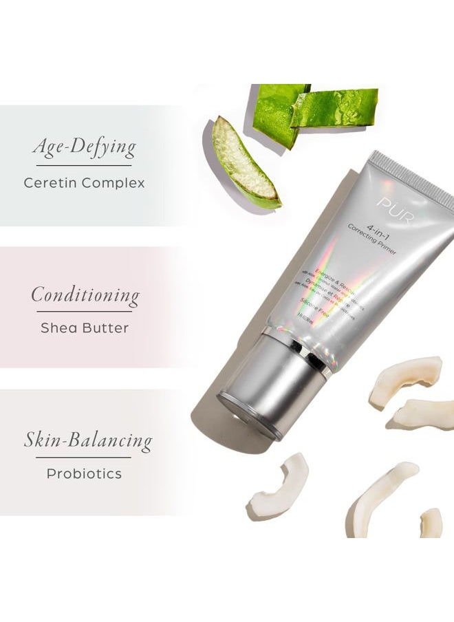 PUR Beauty 4-in-1 Correcting Primer, Energize & Rescue - Primer for Face Before Makeup - Primer Face Makeup for Women - Silicone-Free Make Up Hydrating Primer Helps Reduce Redness, 1 Fl Oz