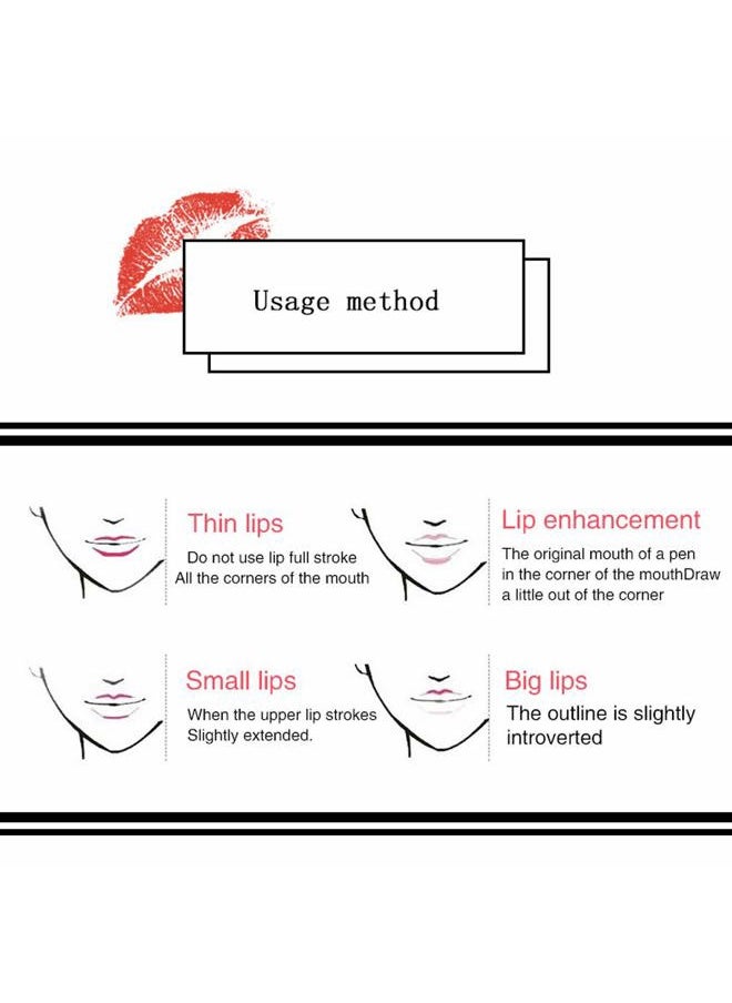 12Pcs Lot Set 12 Colors Professional Lip Liner Set, Matte Lip Liner Pencil, Smooth Lip Makeup Cosmetic Pen Set