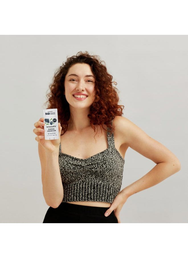 Aluminum-Free Vegan Deodorant Charcoal & Magnesium with 48 Hour Odor Protection, for Women and Men, Natural Ingredients, Cruelty-Free, 2.65 oz