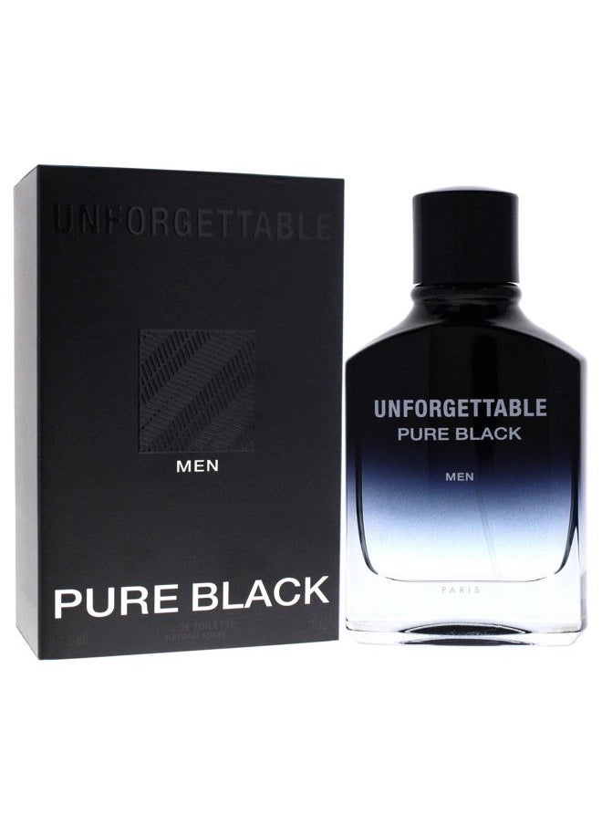 Unforgettable Pure Black Men 3.4 oz EDT Spray
