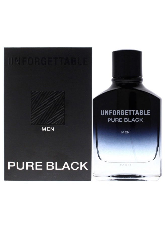Unforgettable Pure Black Men 3.4 oz EDT Spray