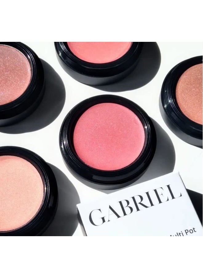 Multi Pot (Peony), 3-in-1 Multi pot, Smooth Finish Formula for Eyes,Lips, and Cheeks for sun kissed glow. Natural, Paraben Free, Vegan, Gluten-free, Cruelty-free, Non GMO, 0.08 oz.