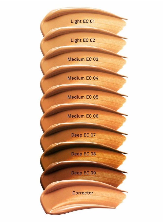 The Etherealist Super Natural Concealer, EC 09 (Deep) shade: Weightless corrector, multi-use and highlights. Makeup artist go to that blurs imperfections for a flawless finish.