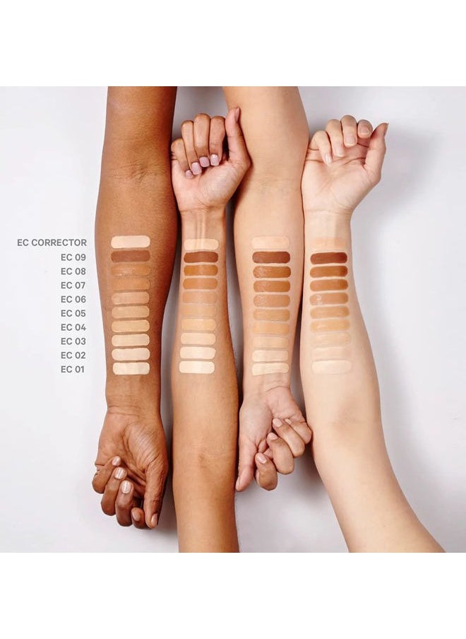 The Etherealist Super Natural Concealer, EC 09 (Deep) shade: Weightless corrector, multi-use and highlights. Makeup artist go to that blurs imperfections for a flawless finish.